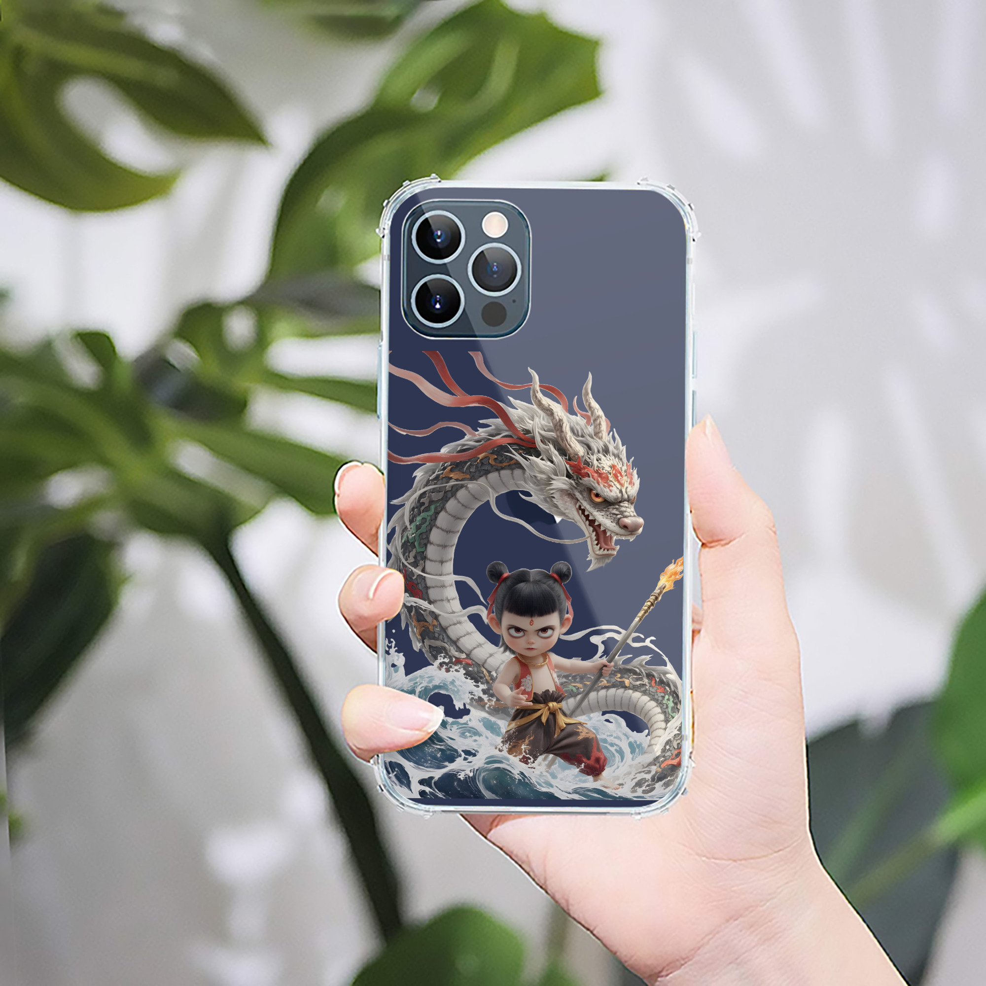 （画像用） Ne Zha 2 ナタ 魔童の大暴れ 【iPhone 12シリーズ対応】透明スマホケース（クリアソフトケース）